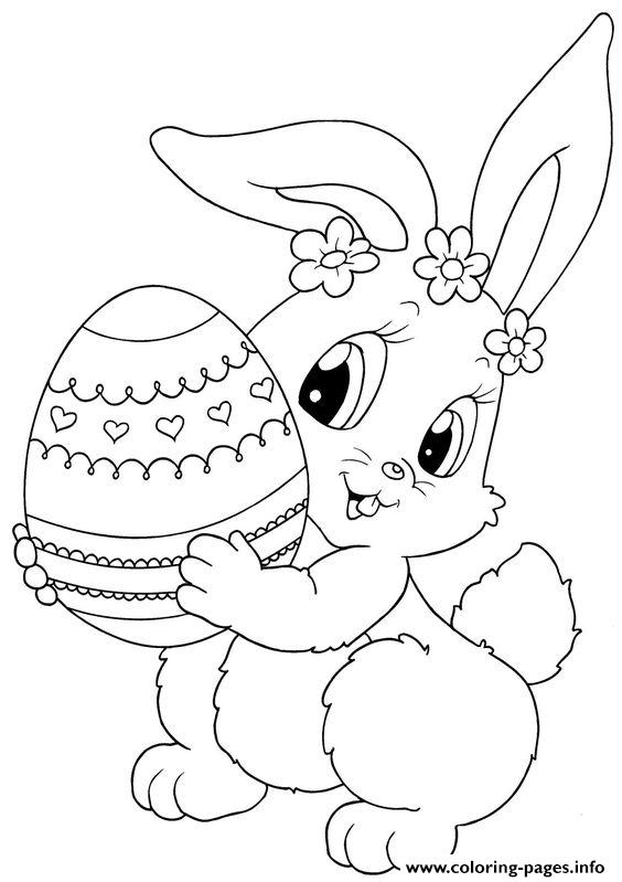 Cute Adorable Rabbit Easter coloring
