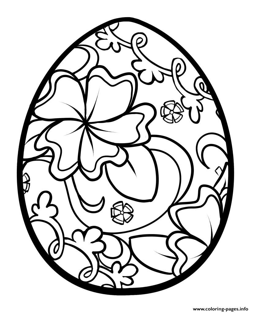 Egg Flowers Adult Easter coloring