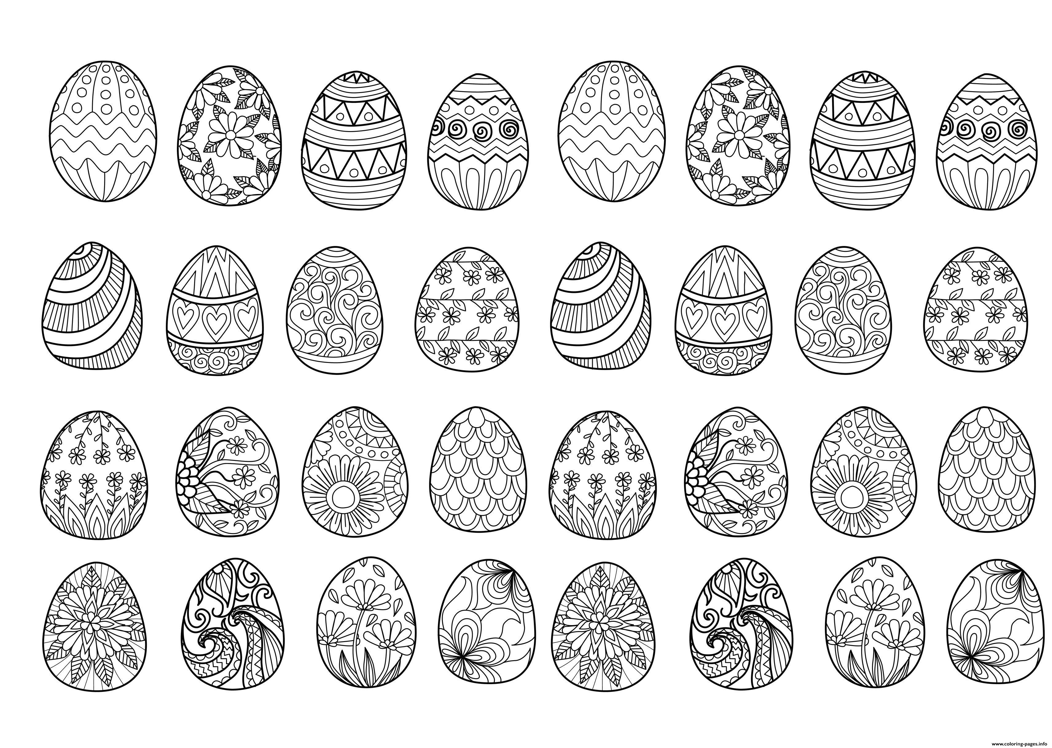 Adult Easter Eggs Complex By Bimdeedee coloring