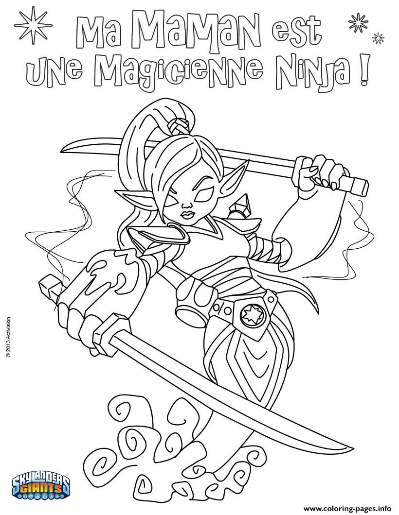 skylander coloring pages ninjini costume