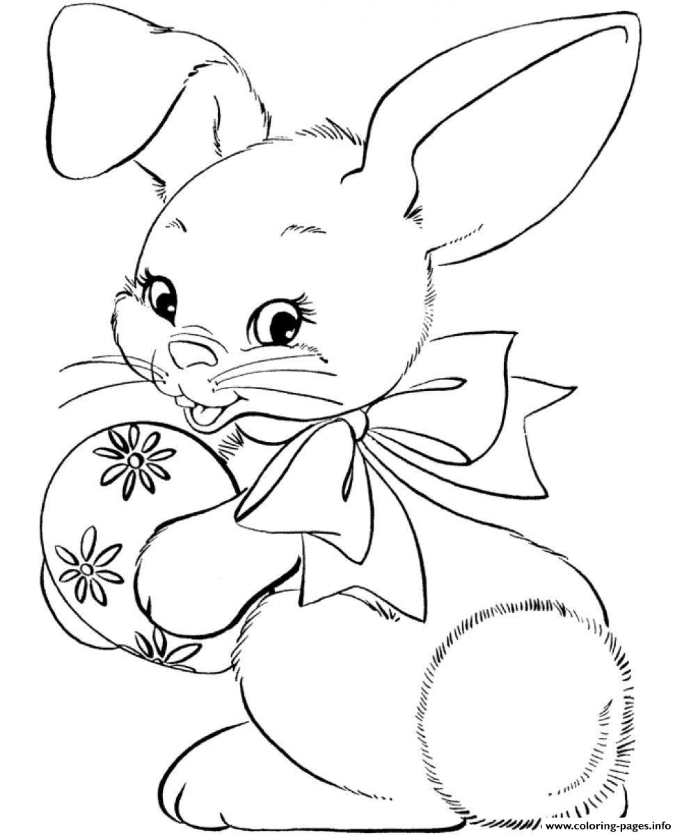 Easter Bunny Bunny With Egg coloring