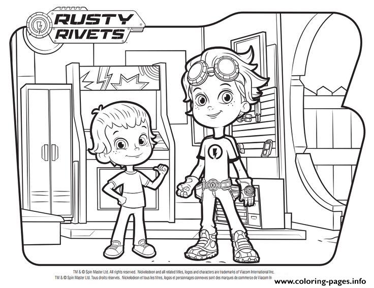 Download Rusty Rivets Randy Coloring Pages Printable