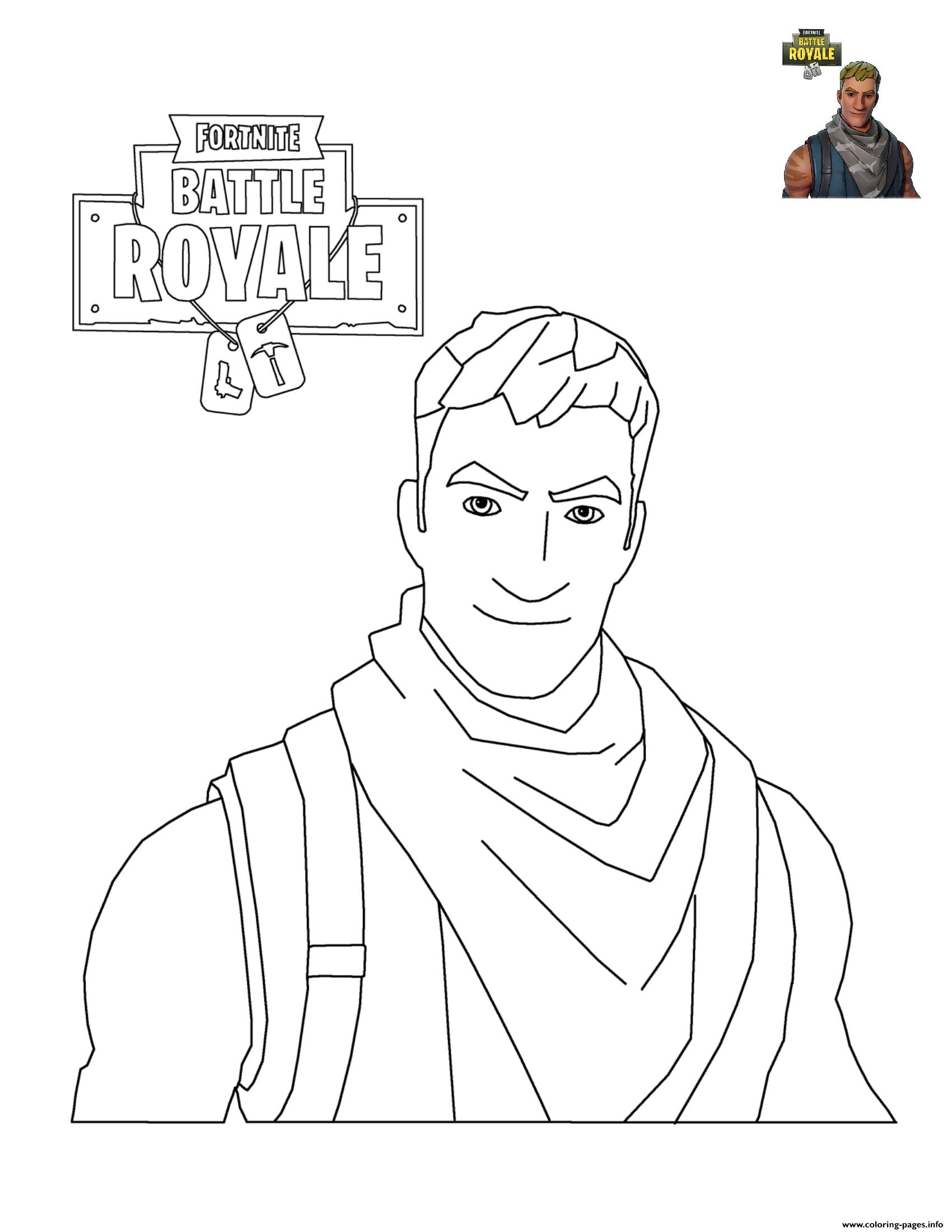 Fortnite Character 3 Coloring Page Printable
