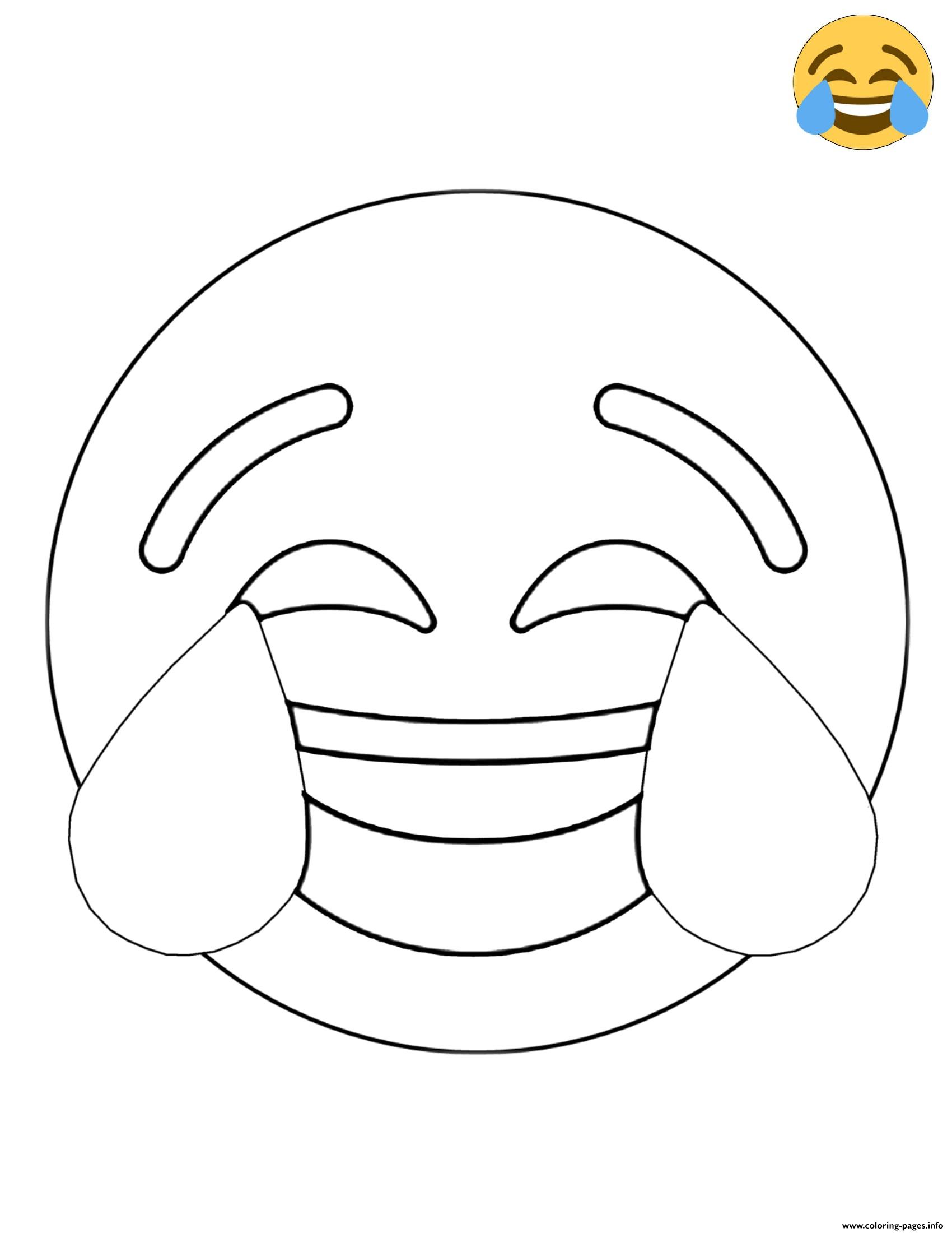 Twitter Crying Laughing Emoji coloring