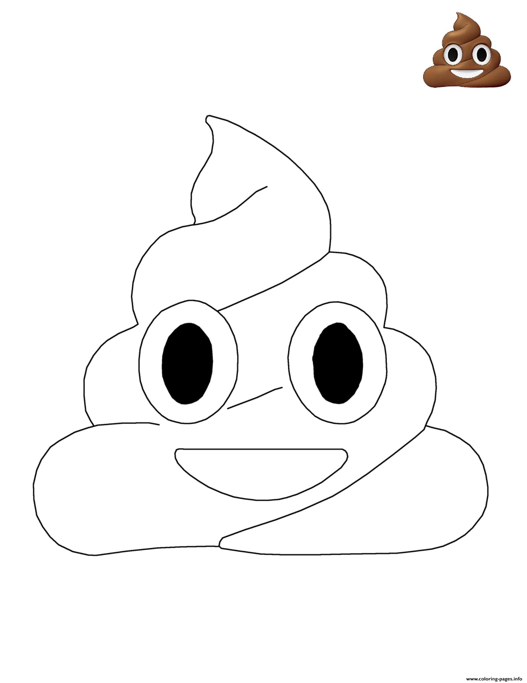 Emoji Pile Of Poop coloring