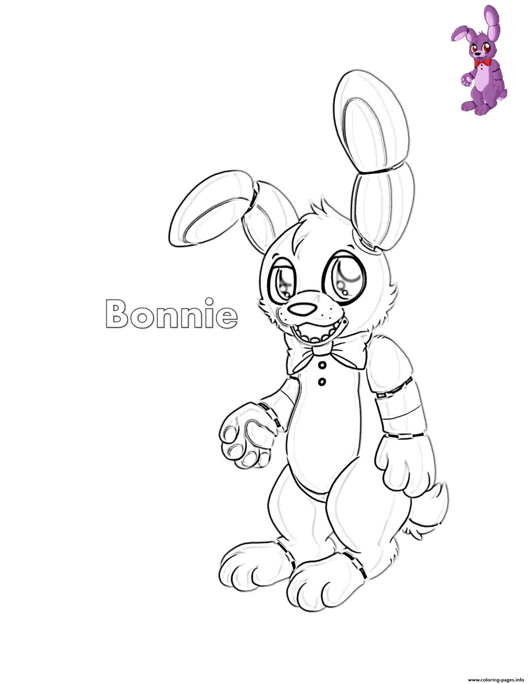 Cute Bonnie FNAF coloring