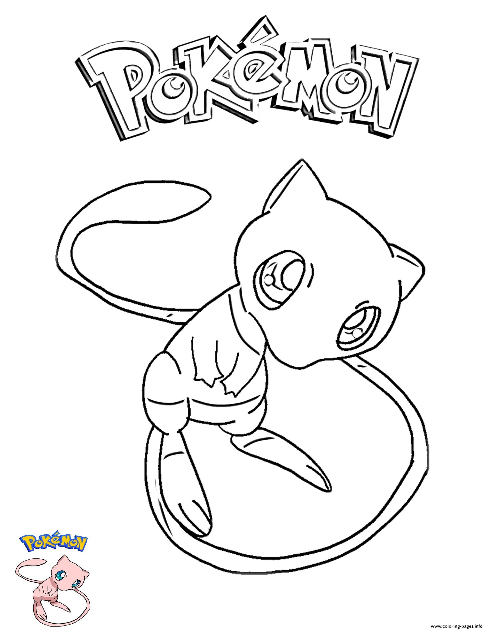 Mew Pokemon Coloring page Printable