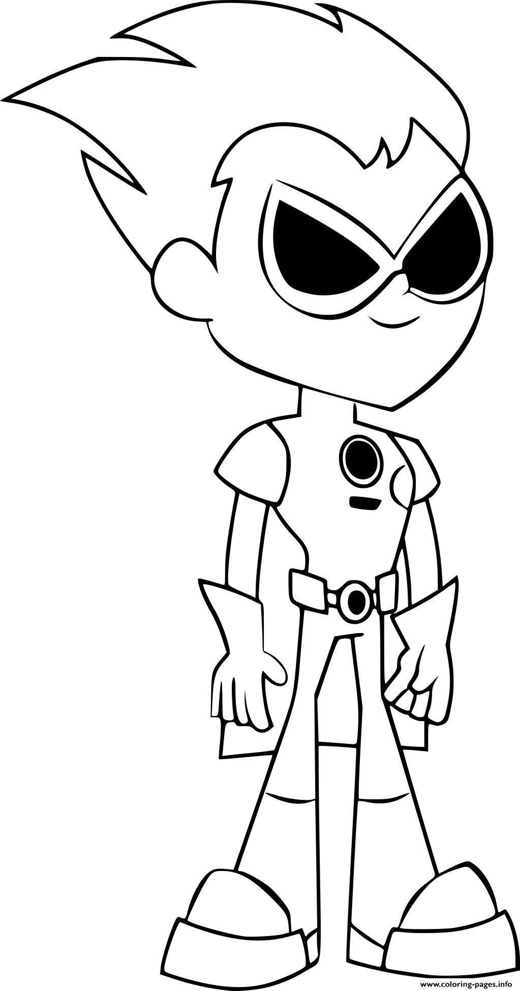Robin Teen Titans Go Character Coloring Pages Coloring Pages