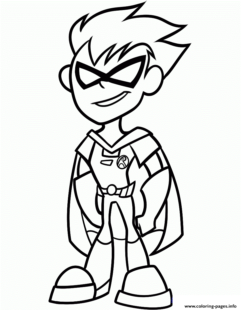 Dessin Robin From Teen Titans Go coloring
