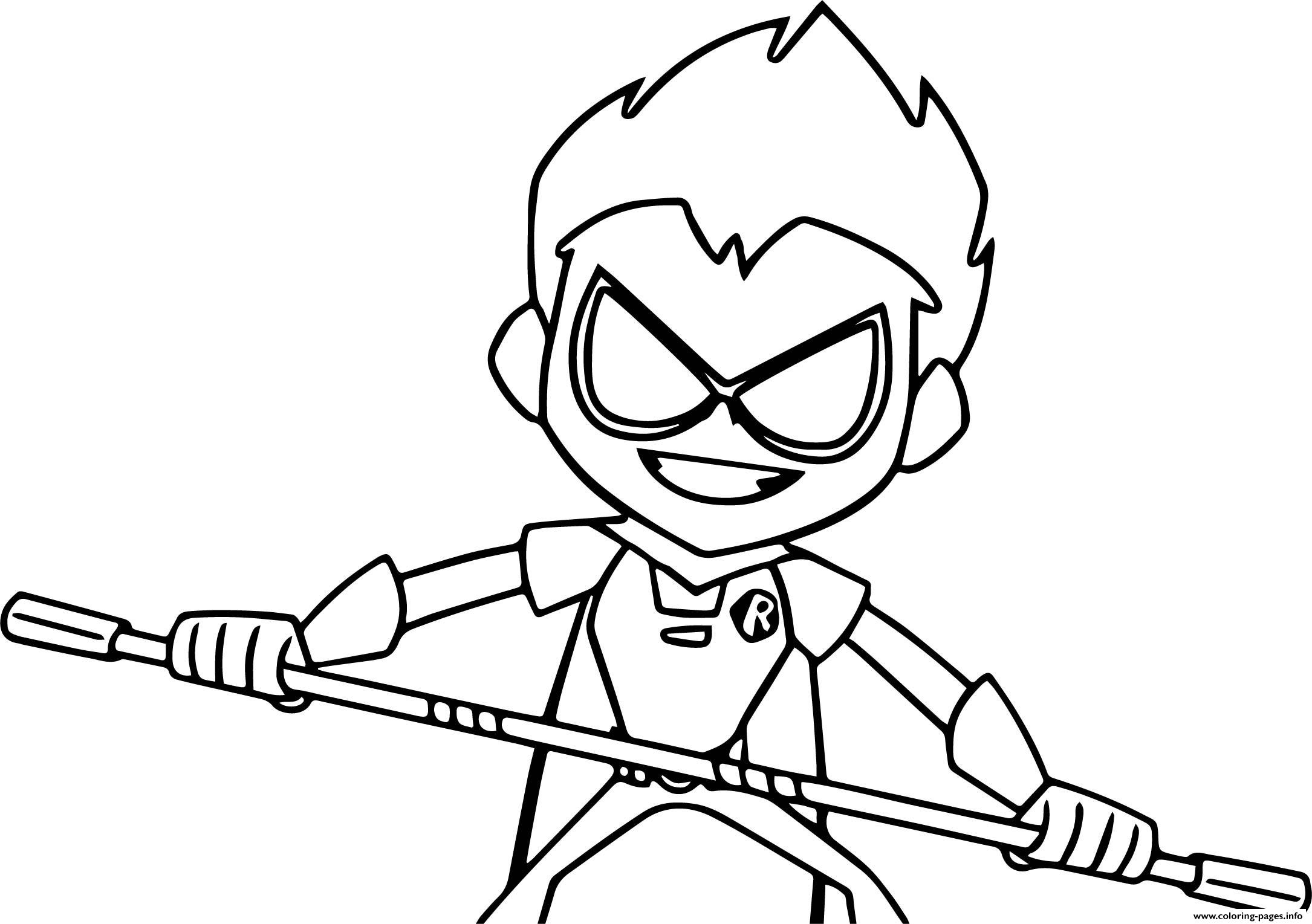 Robin Teen Titans Go Try To Defend Himself Coloring Pages Printable