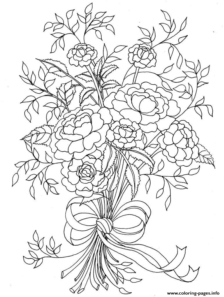 Mothers Day Flowers Coloring Pages Printable