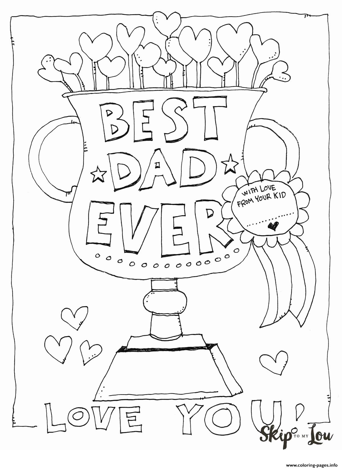 best dad ever love you fathers day coloring pages printable