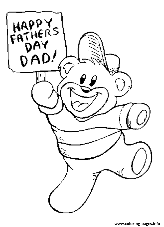 Happy Fathers Day Dad coloring
