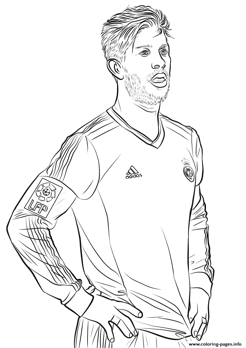 Sergio Ramos Fifa World Cup Football coloring