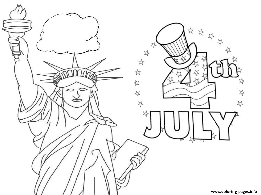 Fourth July America coloring