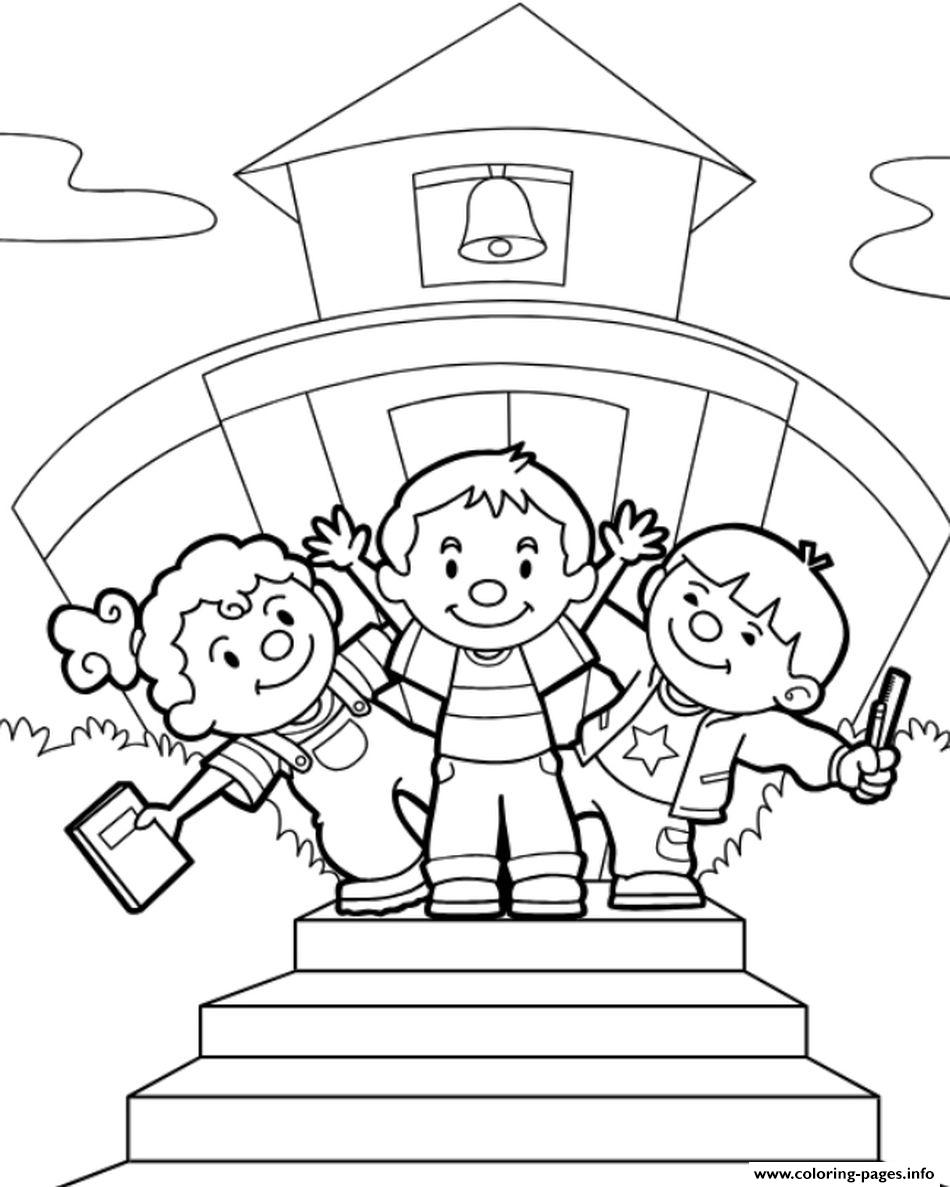 Back To School September Kids Coloring Pages Printable