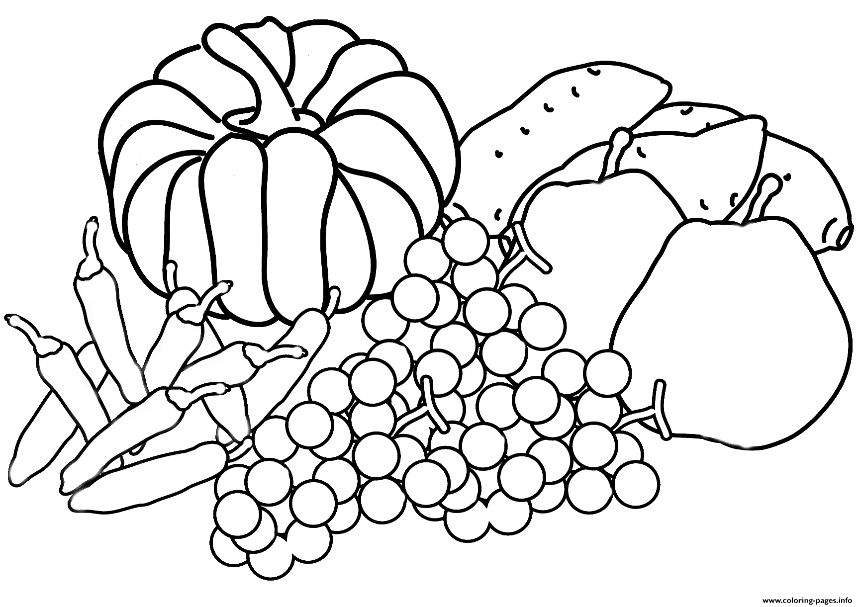 Autumn Harvest Coloring Page Fall Coloring page Printable