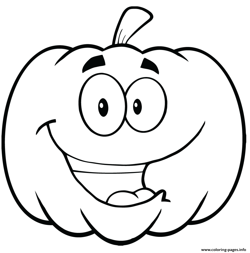 Cartoon Pumpkin Halloween coloring