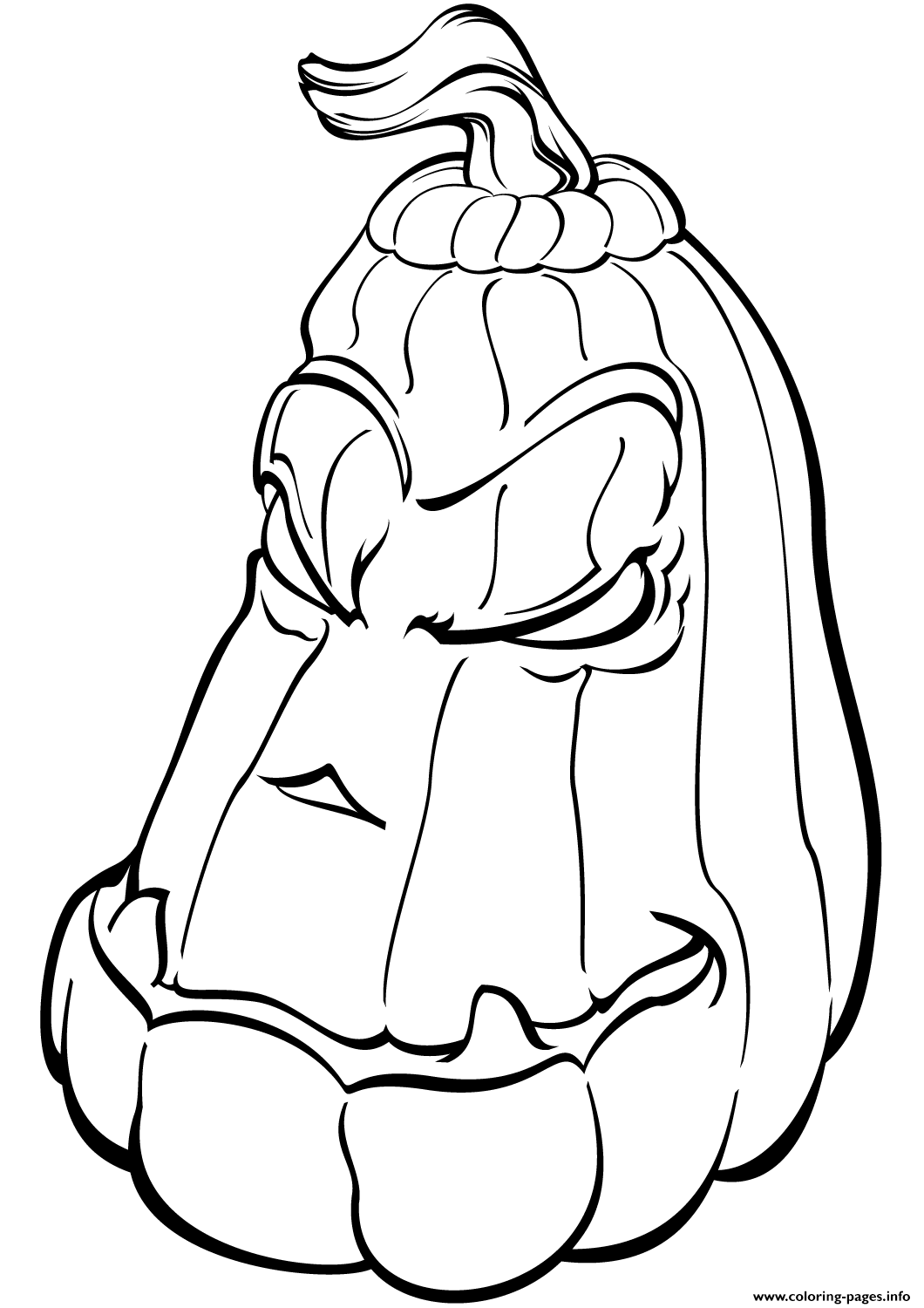 Creepy Pumpkin Scary Halloween Coloring Page Printable
