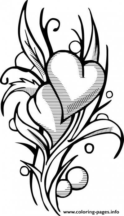 Awesome Heart Girls For Teens Coloring Pages Printable