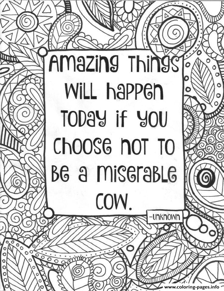 Amazing Things Will Happen Today For Teens coloring