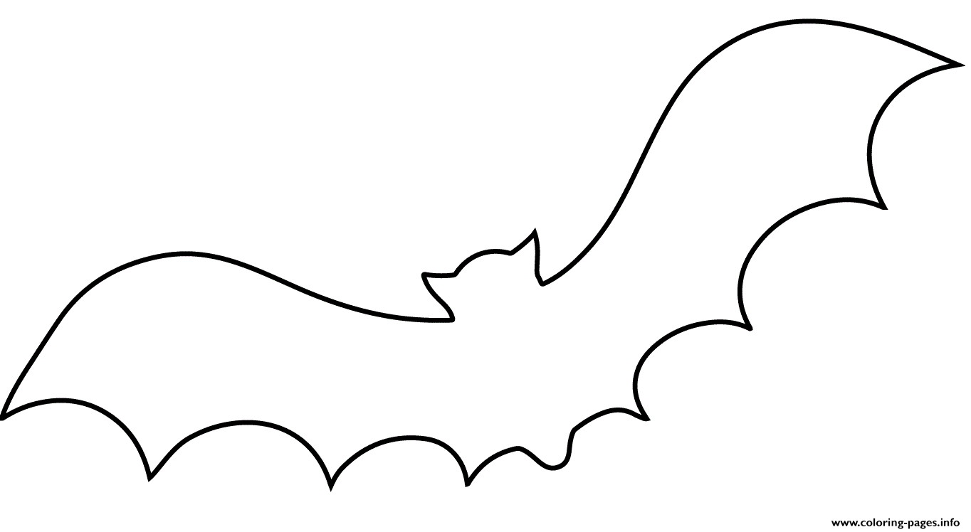 Bat Outline Halloween Coloring page Printable