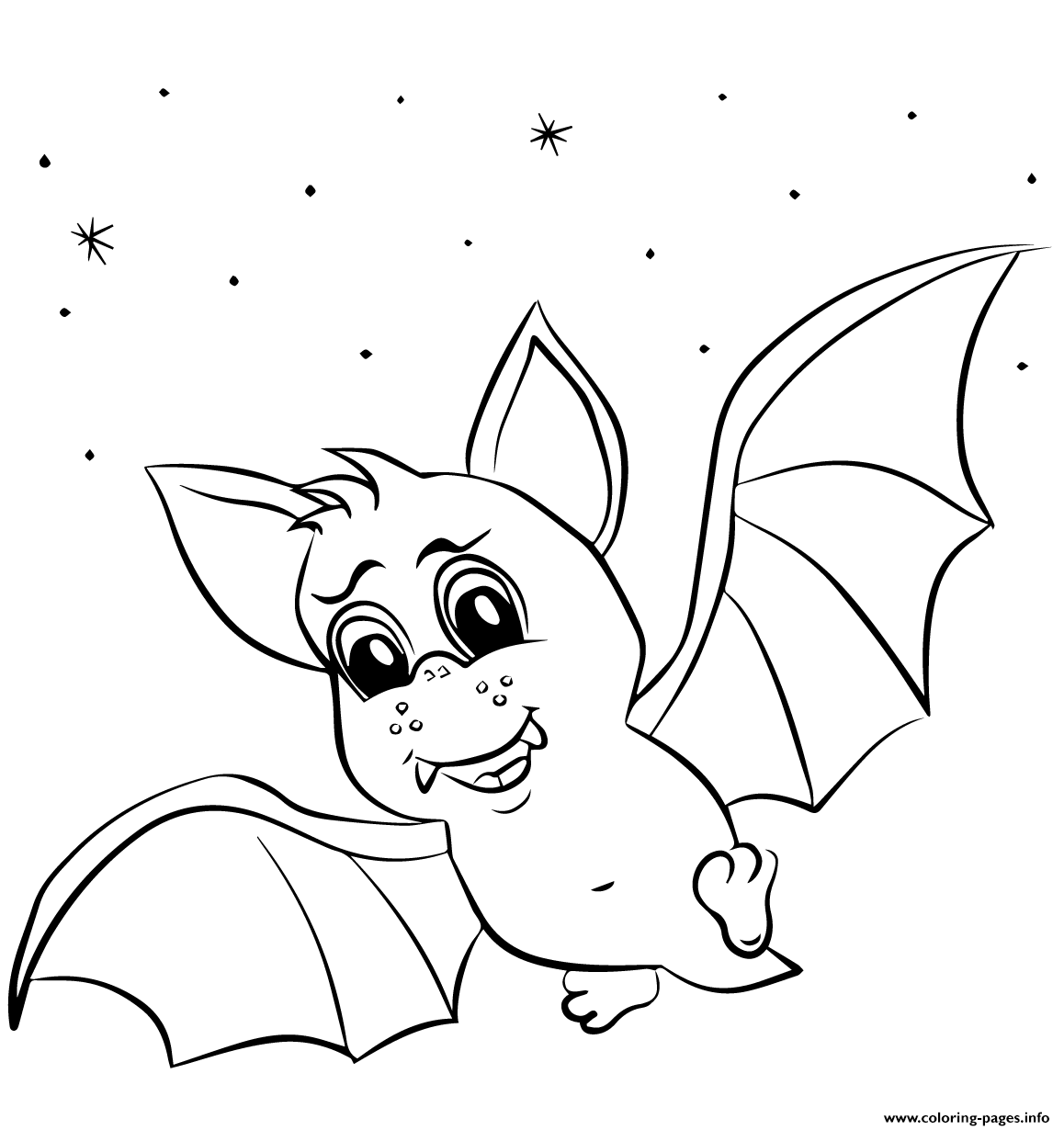 Bat Halloween October Kids Coloring Pages Printable