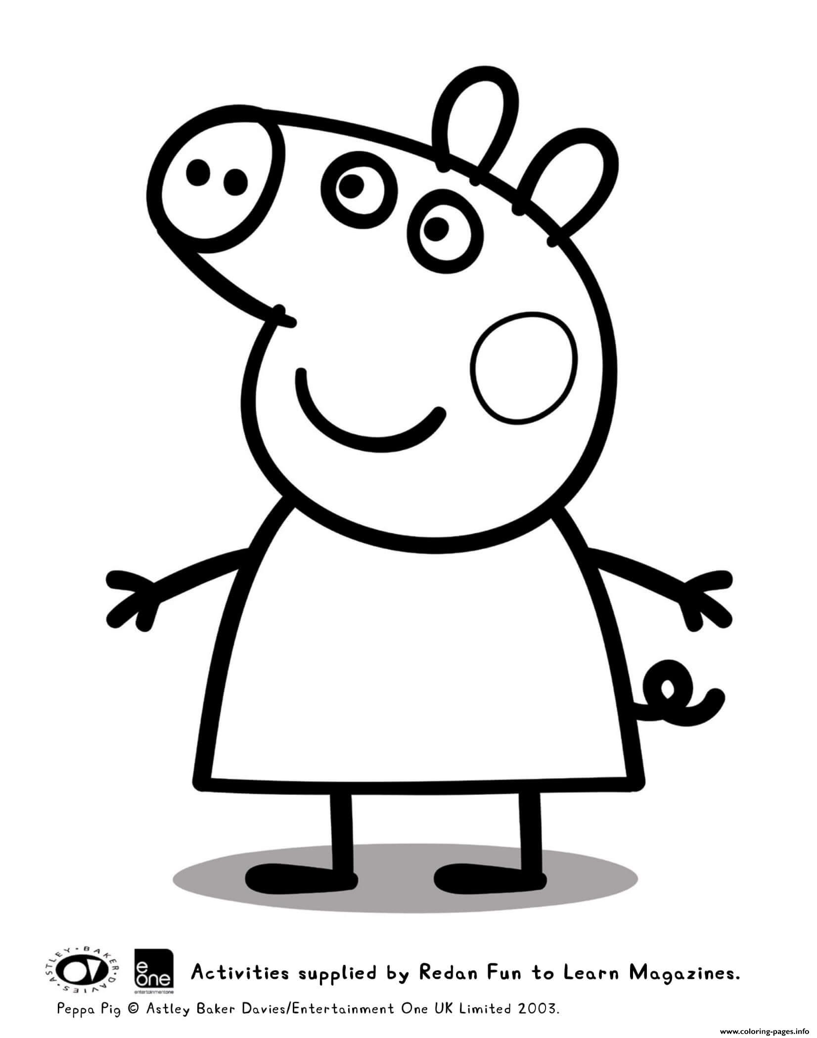 Happy Peppa Pig coloring