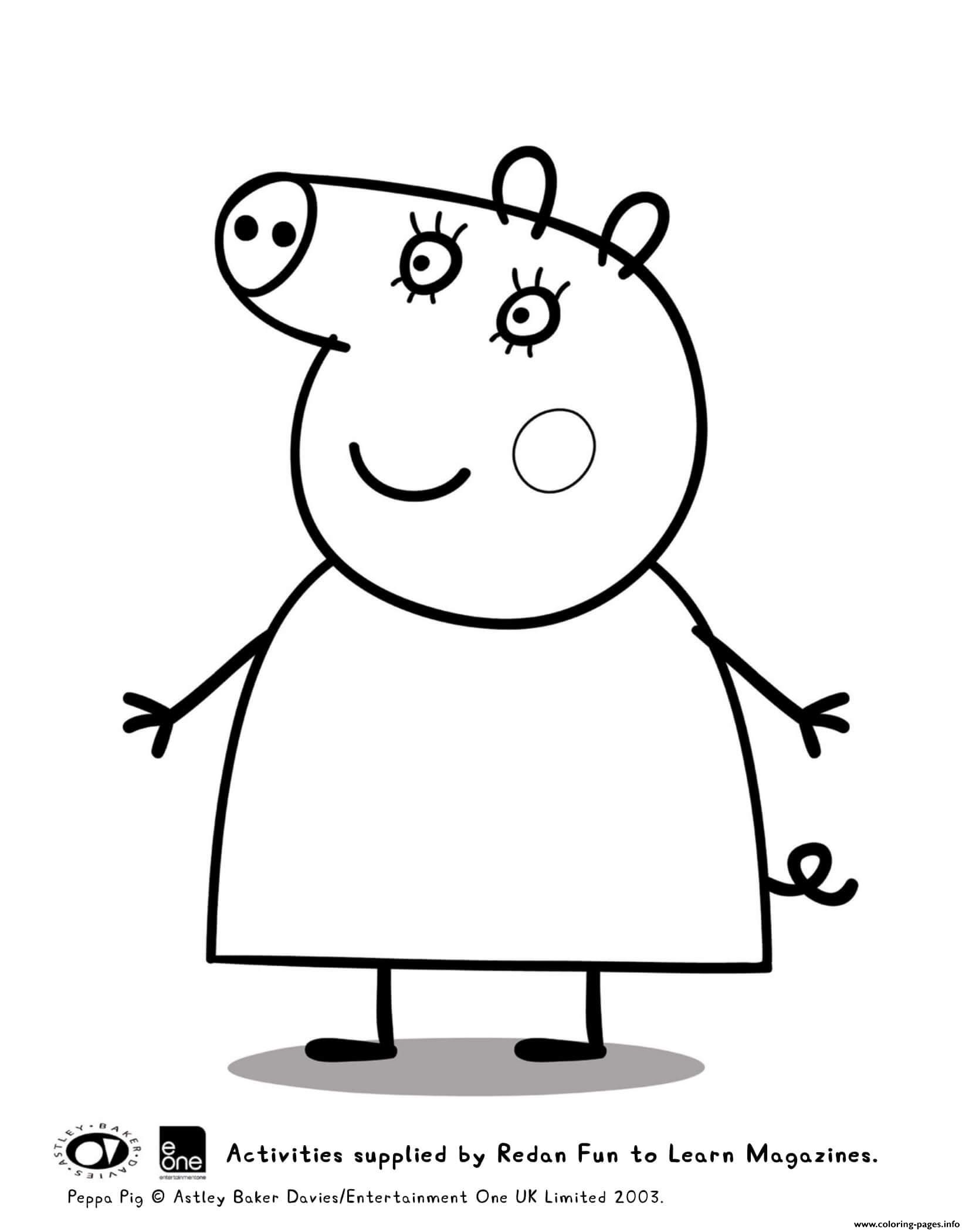 Mummy Peppa Pig Coloring Pages Printable