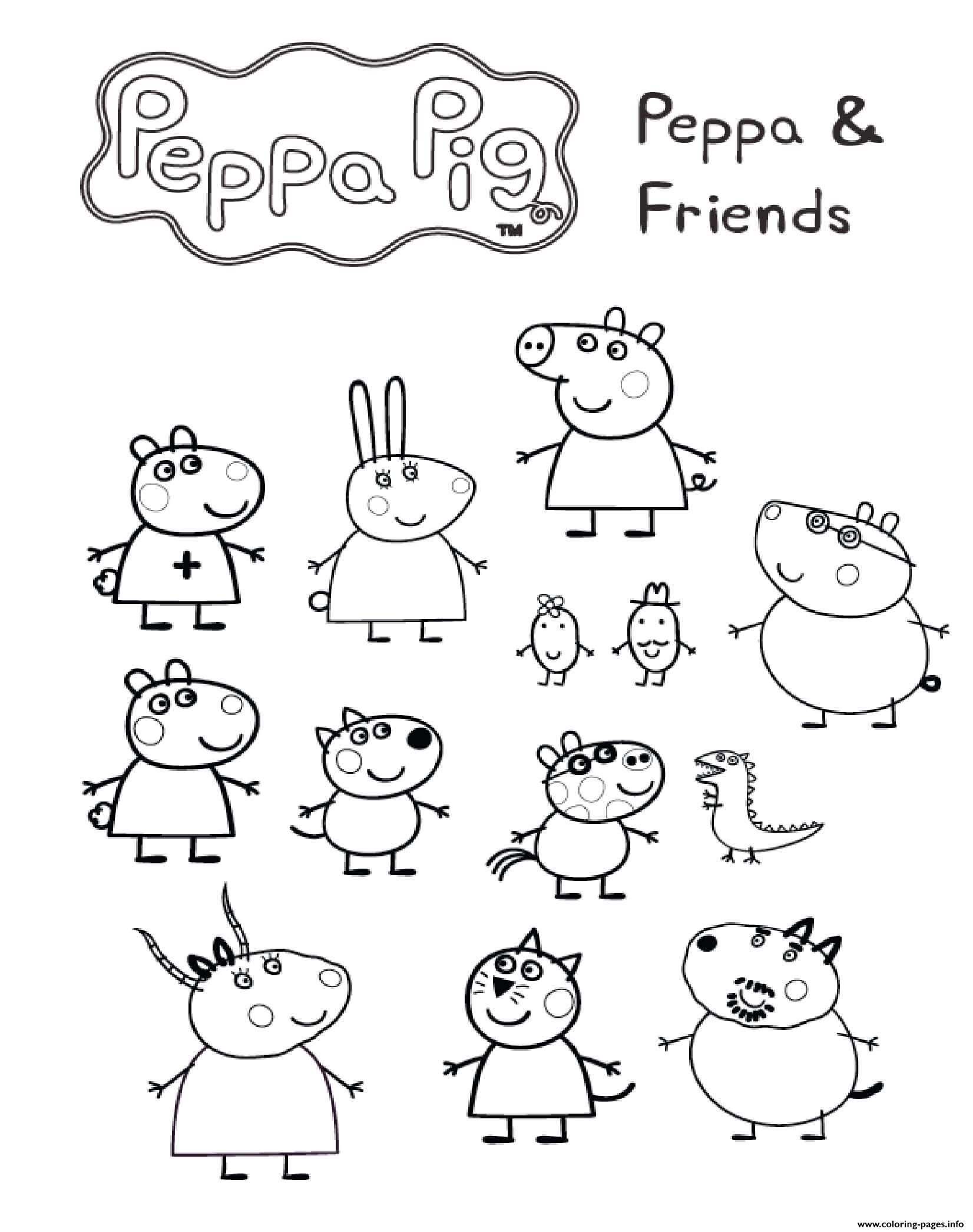 coloring peppa pig pages