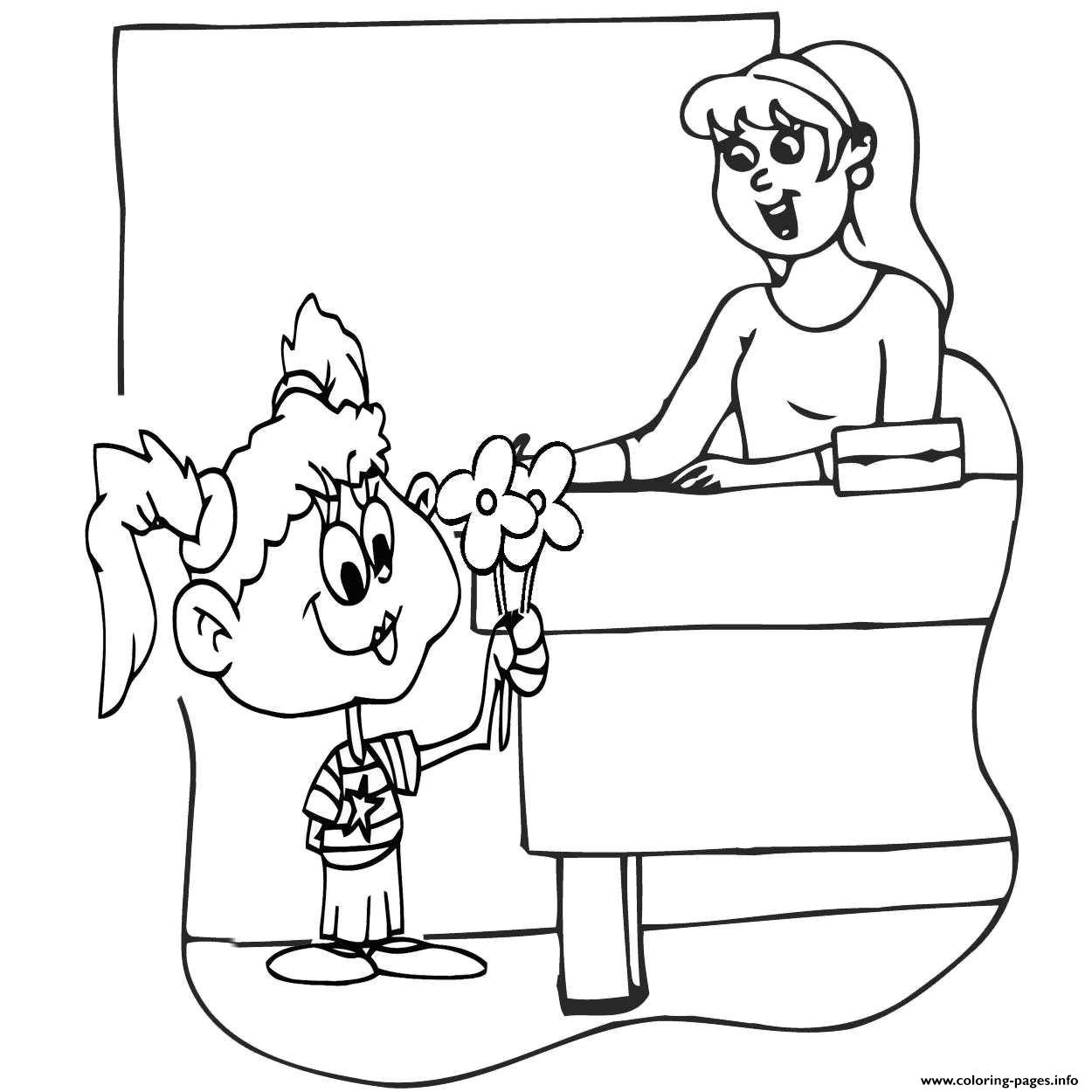 Teacher Day Thank You Coloring Page Printable