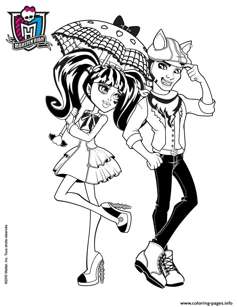 Monster High Dolls coloring