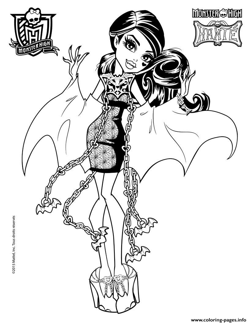 Draculaura Rochelle Goyle Monster High coloring