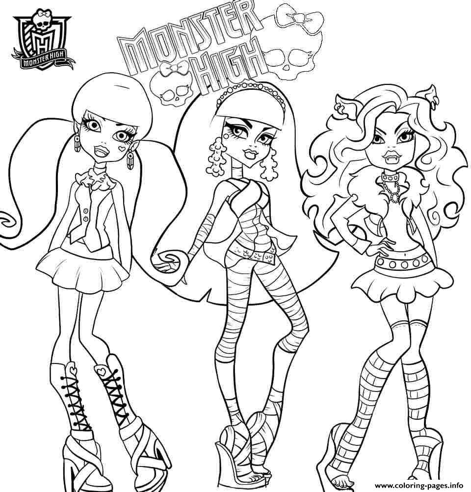 For Girls Monster High coloring