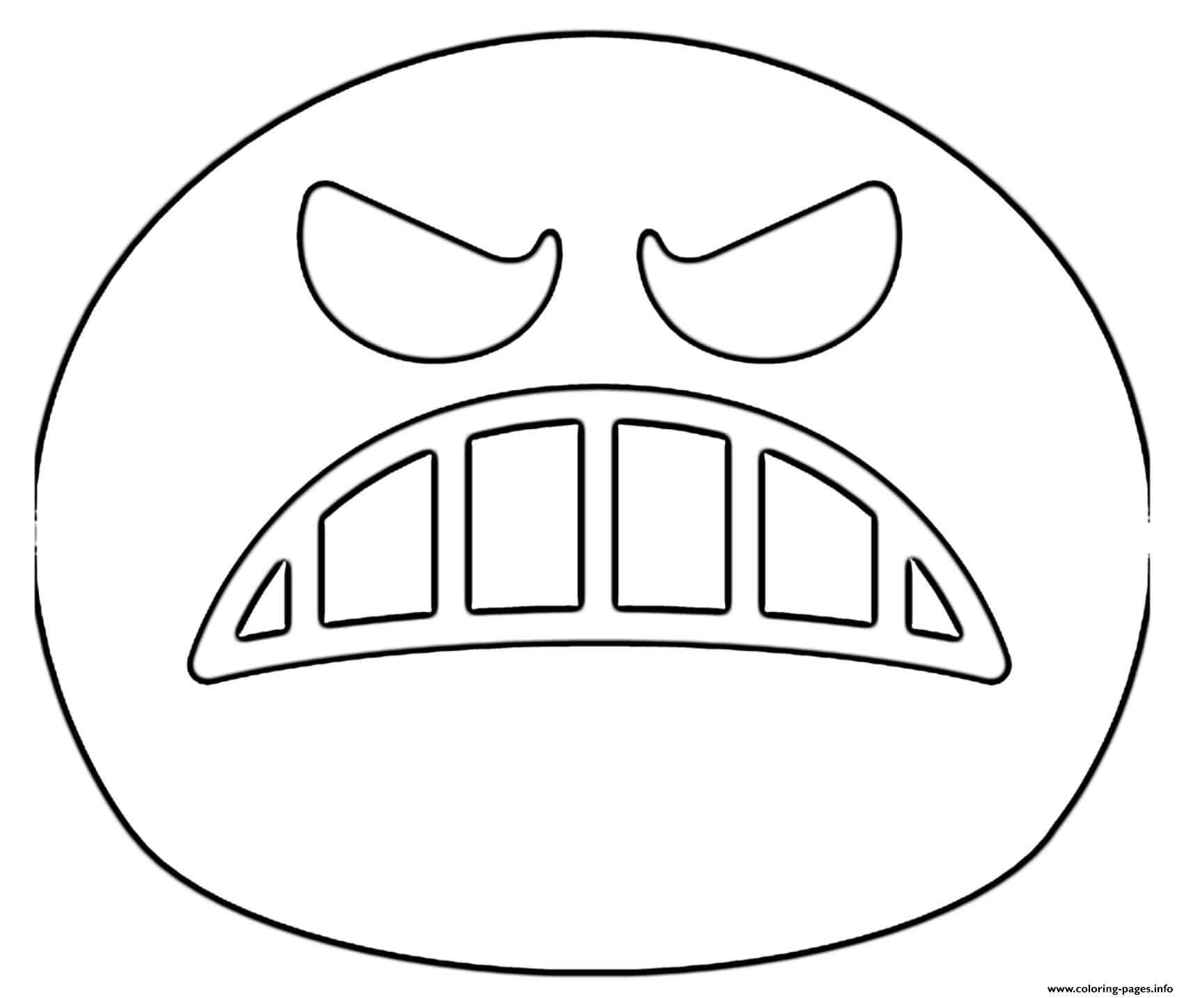 Google Emoji Angry Face coloring