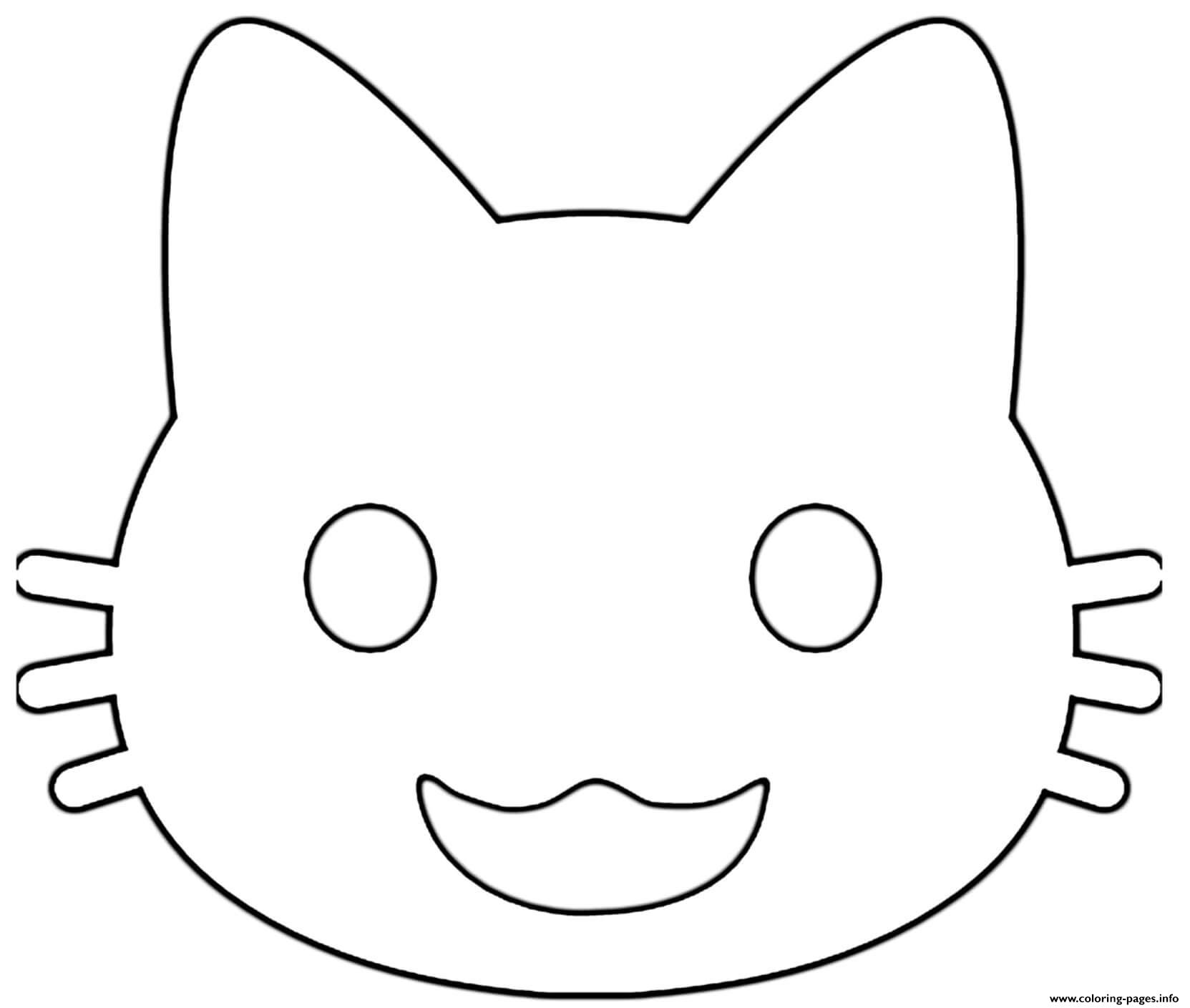 Google Emoji Smiling Cat coloring