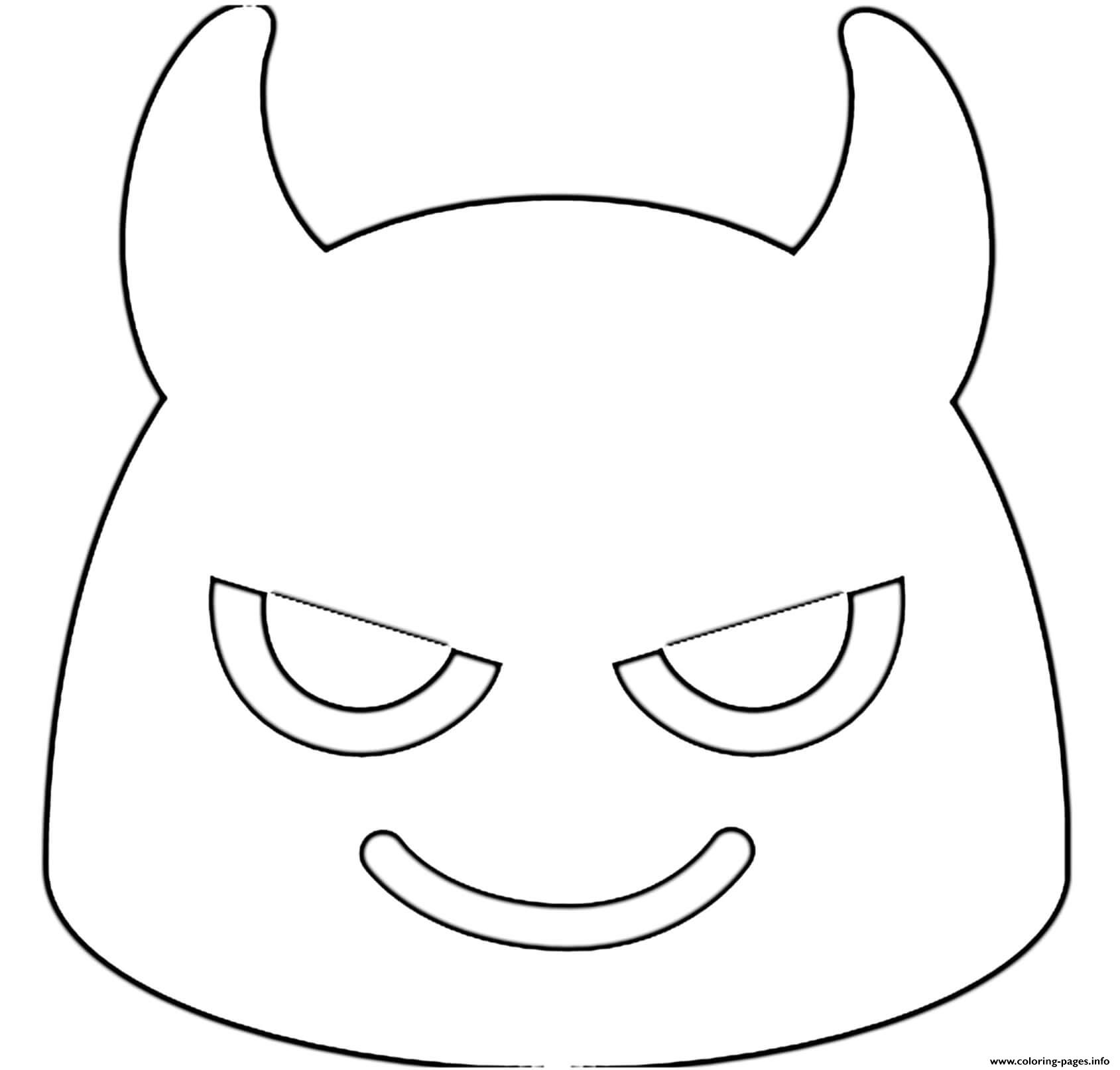 Google Emoji Devil coloring