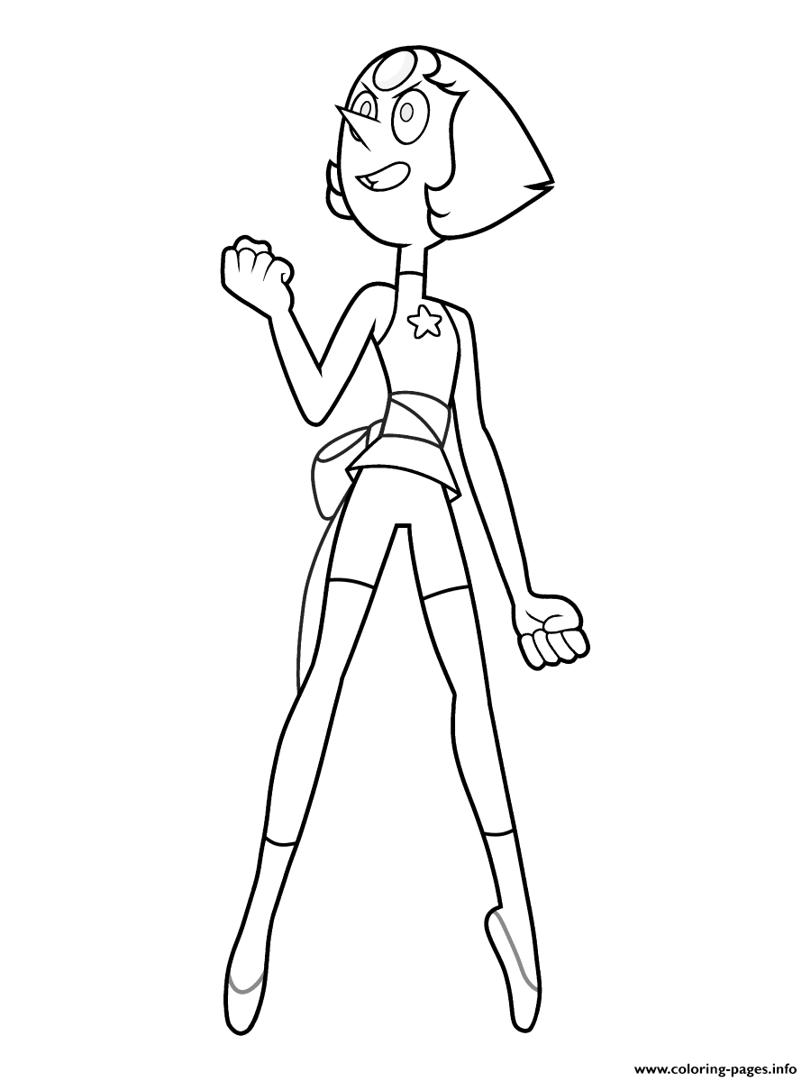 Download Steven Universe Pearl Cartoon Coloring Pages Printable