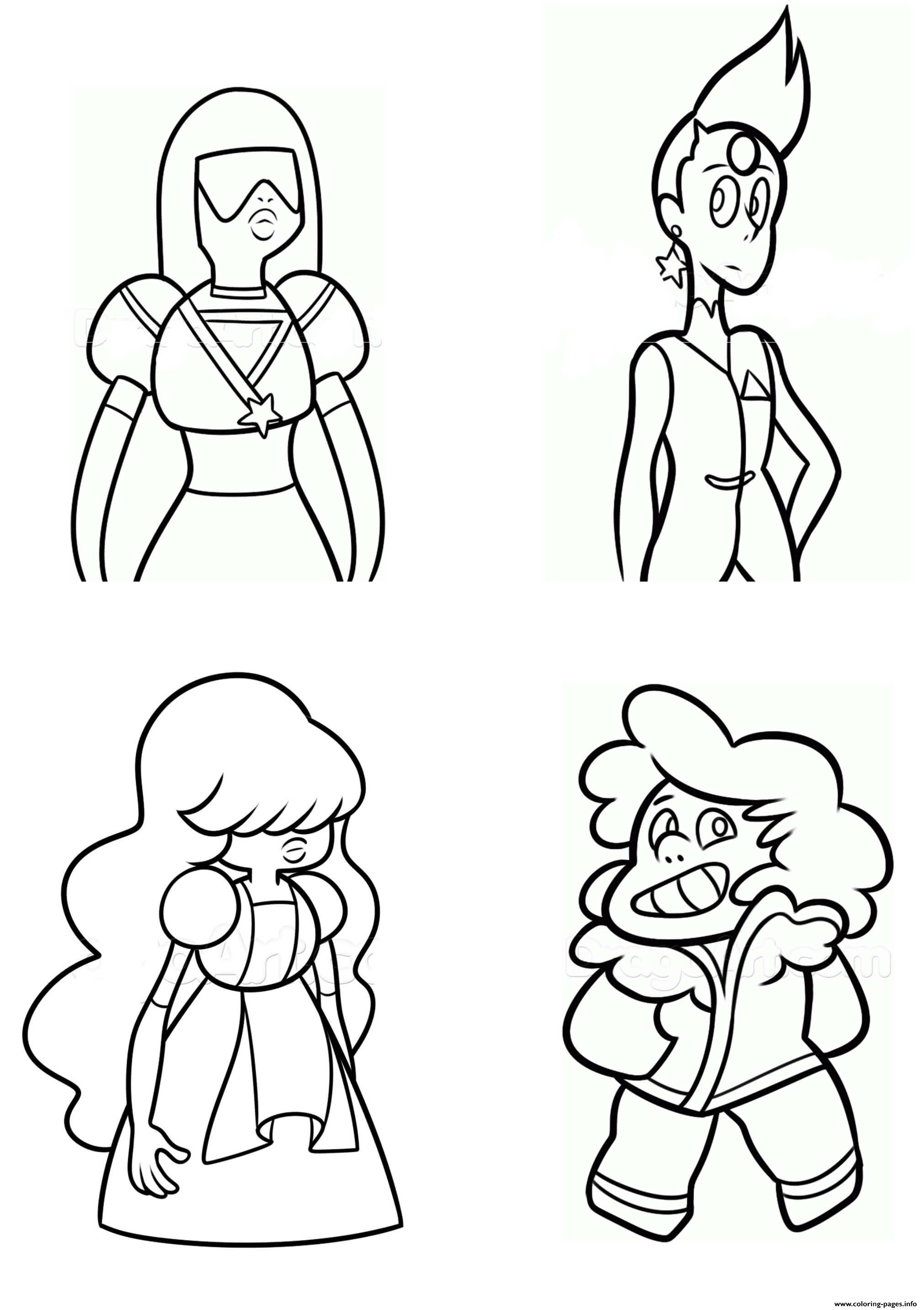 Download Garnet Pearl Sapphire Steven Universe Coloring Pages Printable