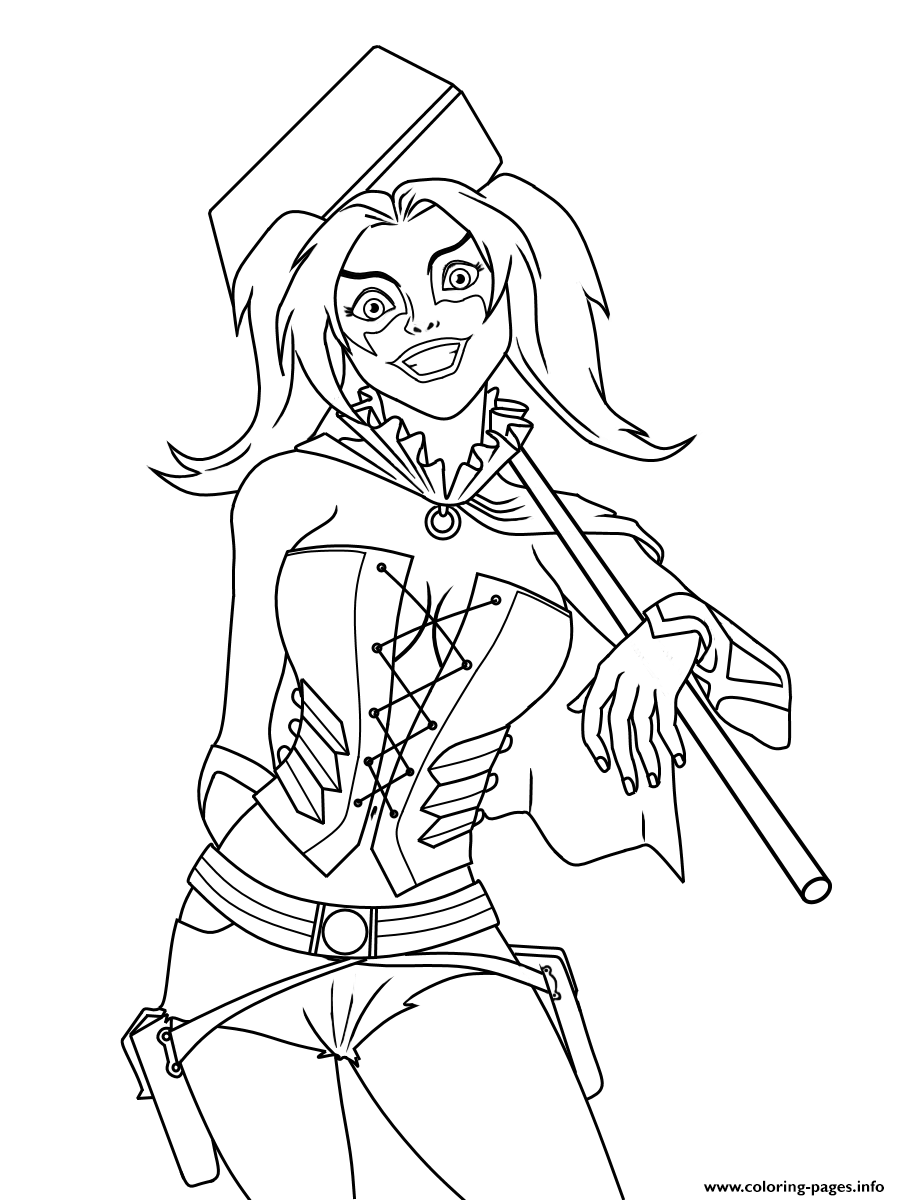 Harley Quinn Coloring Pages Printable