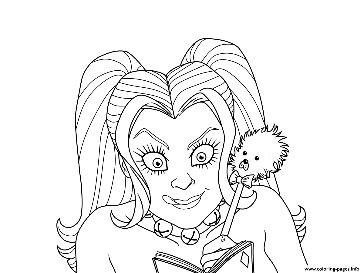 Harley Quinn Dc Universe Coloring Pages Printable