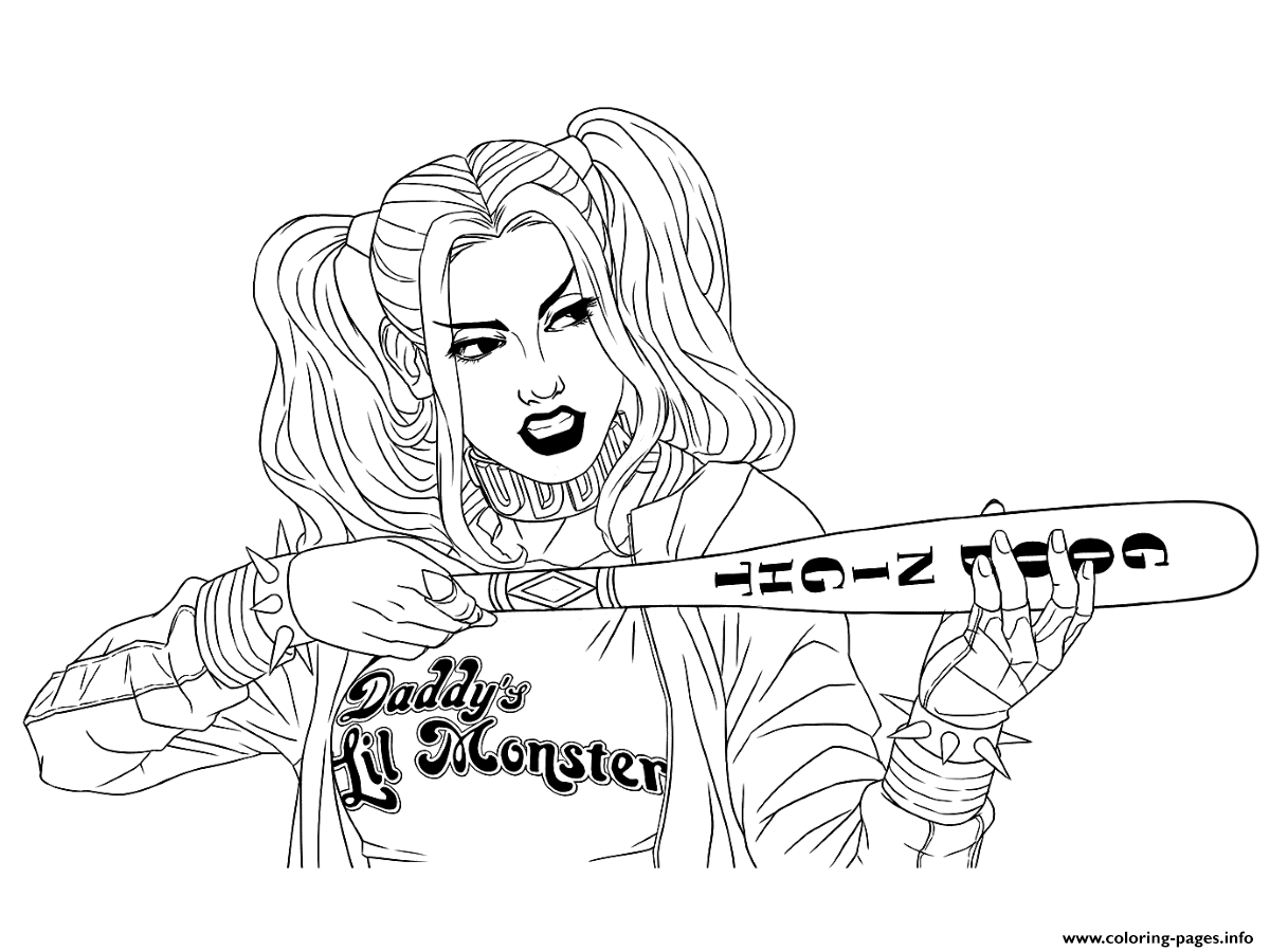 Harley Quinn Birds Of Prey Coloring Pages Coloring Pages