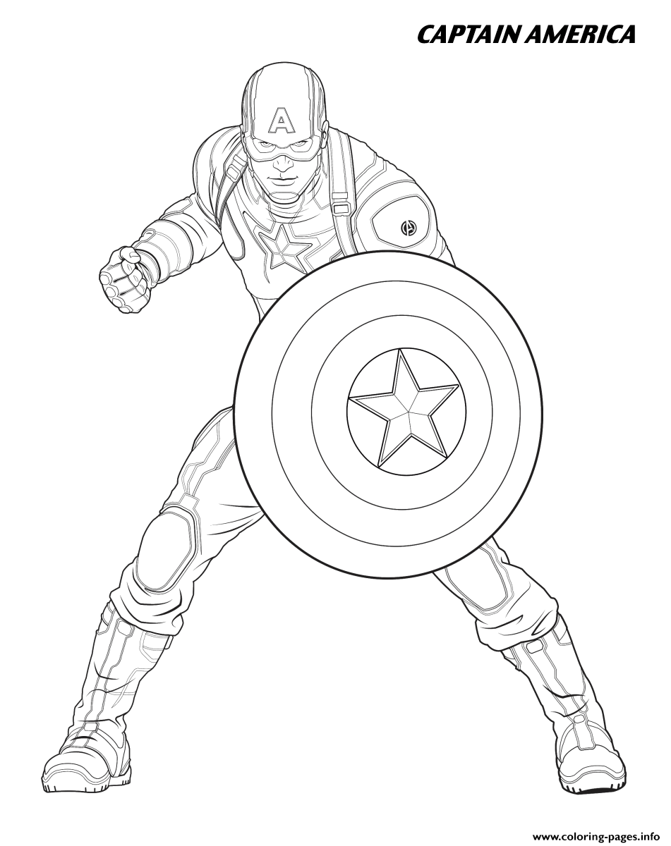 coloring pages for captain america