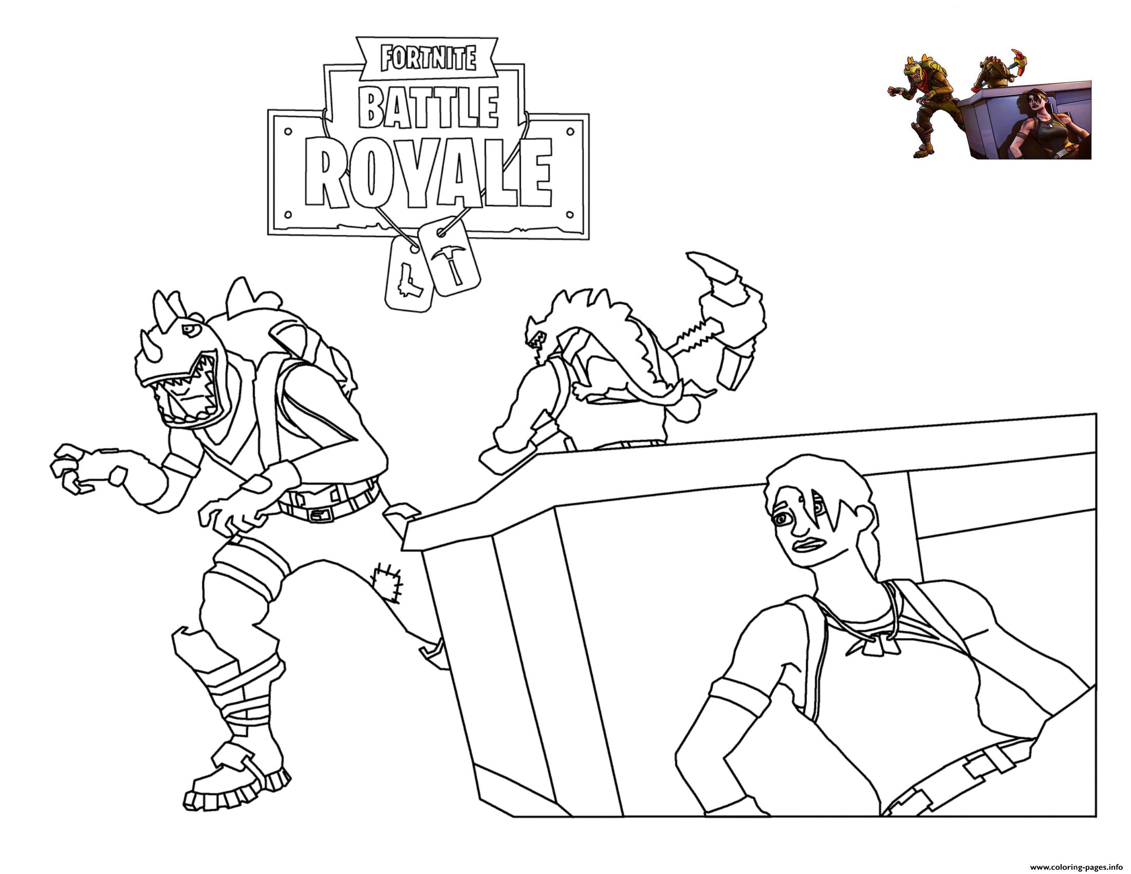 Rex Loading Screen Fortnite Coloring page Printable