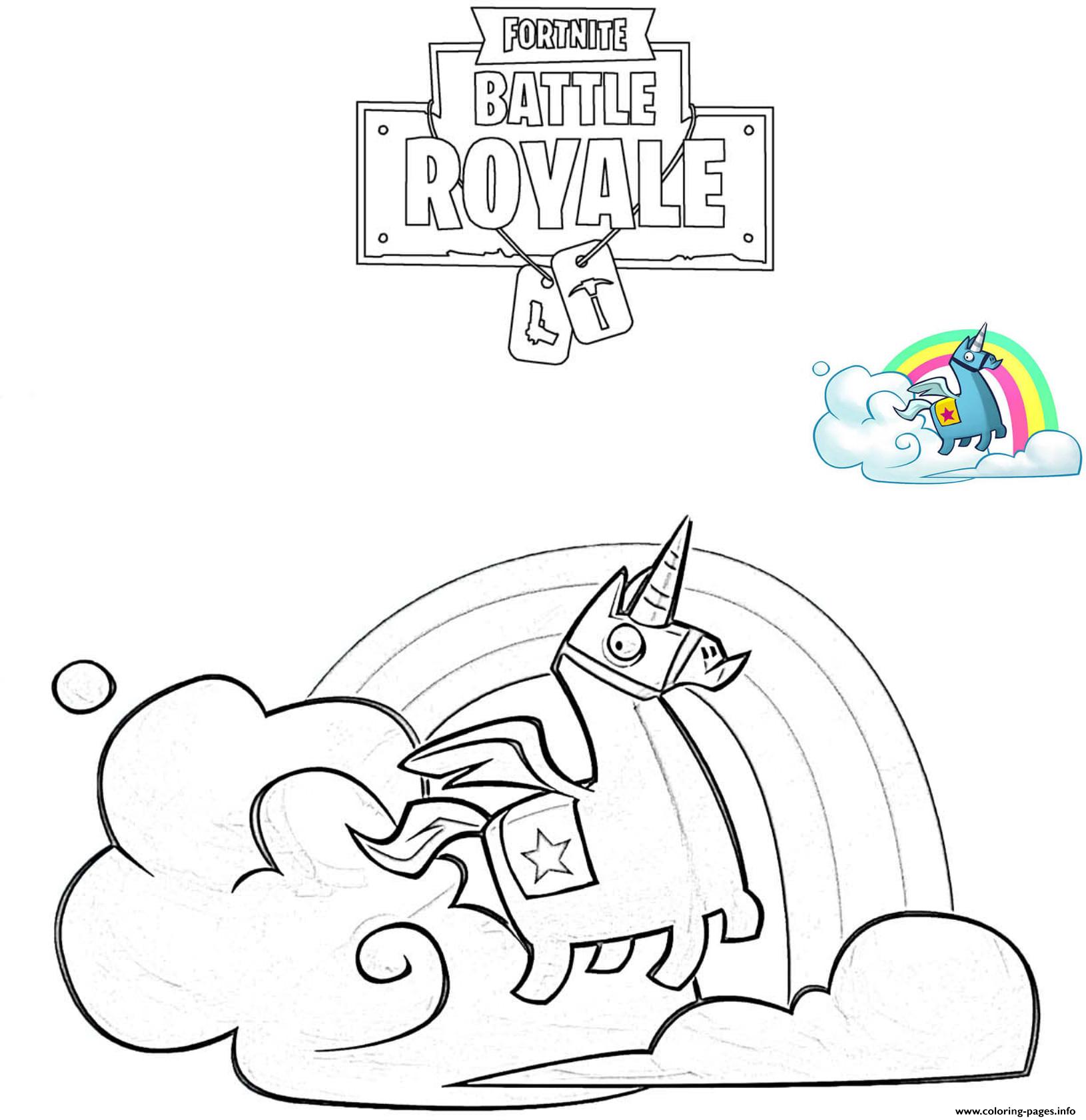 fortnite coloring pages llama