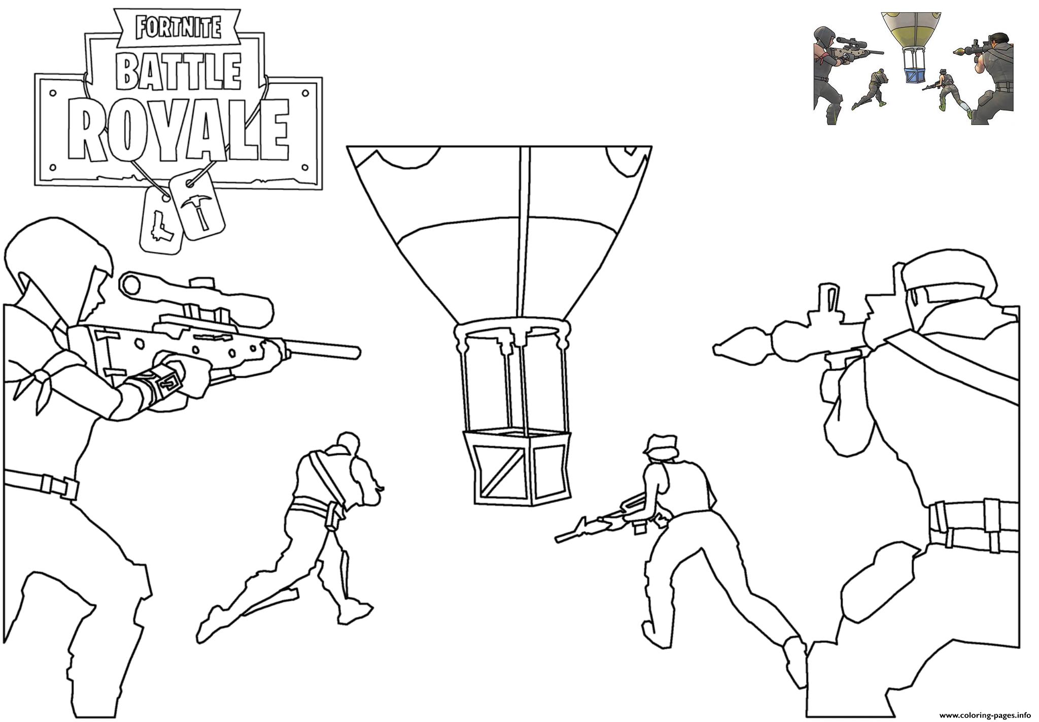 Supply Drop Fortnite Battle Royale Coloring Pages Printable - 