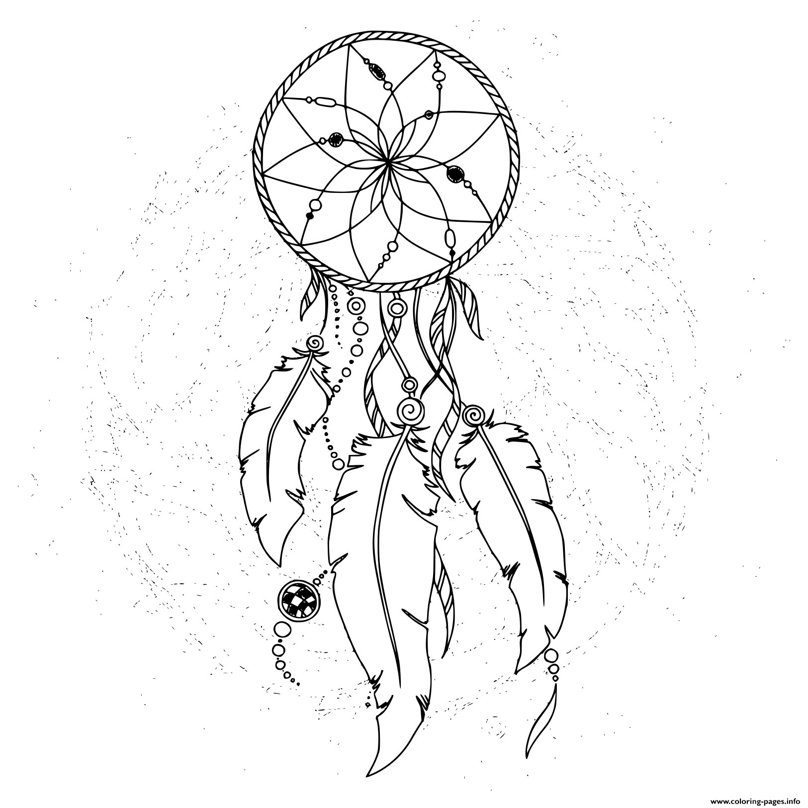 Dreamcatcher Pattern For Adult coloring
