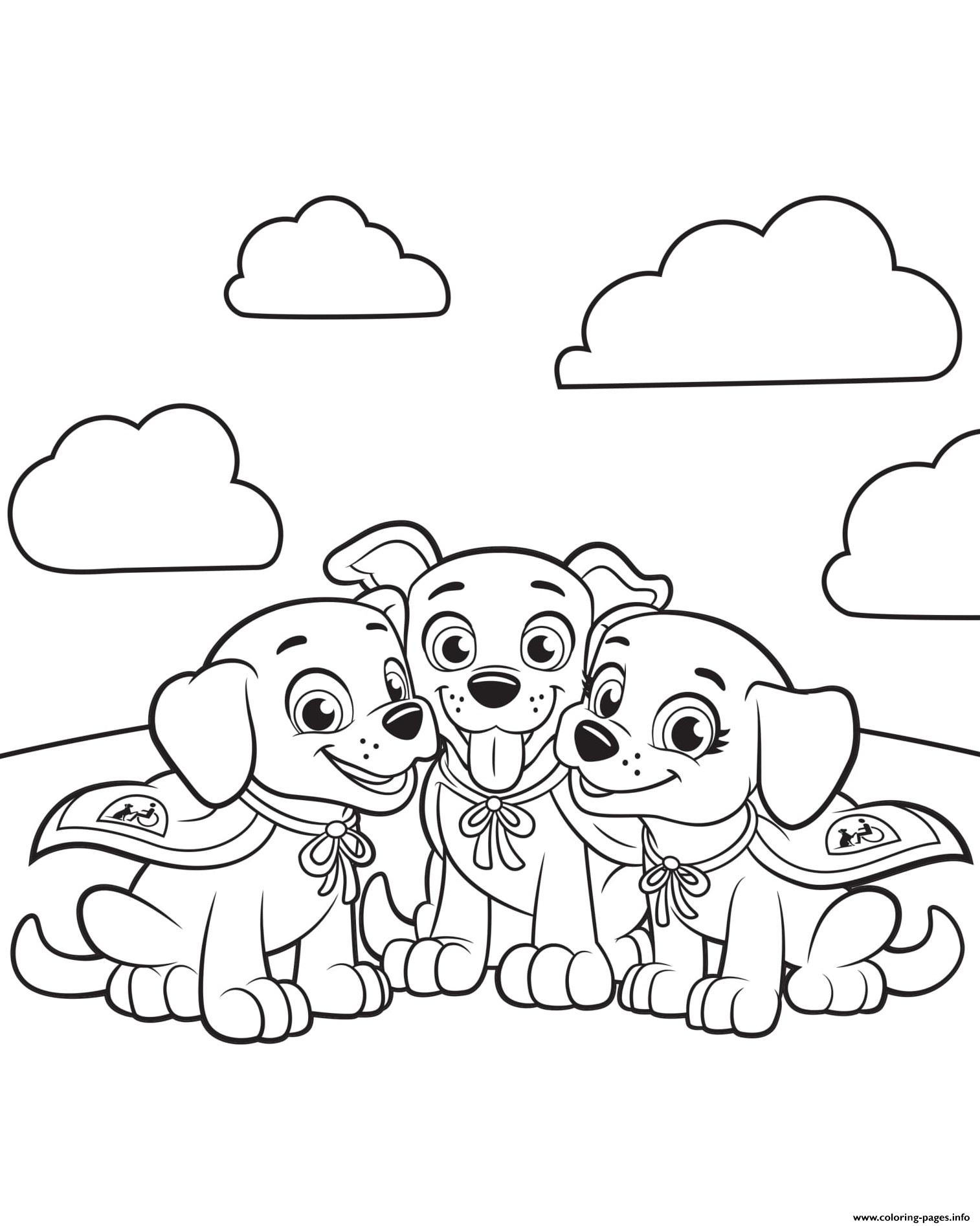 Canine Companions For Independence Paw Patrol Team coloring