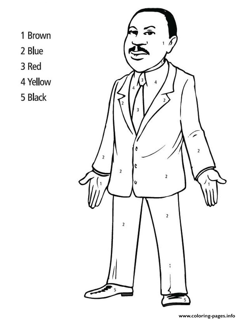 Martin Luther King Day Color By Number coloring