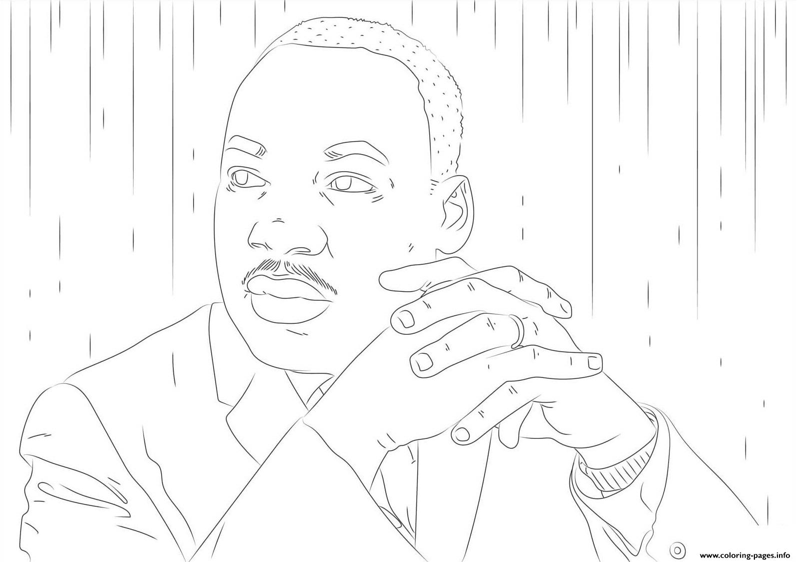 Martin Luther King Jr By Maria Mori coloring pages